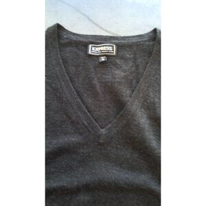 Express Dark Gray Charcoal V Neck Sweater XL Men Extra Large